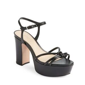 SCHUTZ - Kelsie Platform Womens Adjustable Leather Ankle Strap